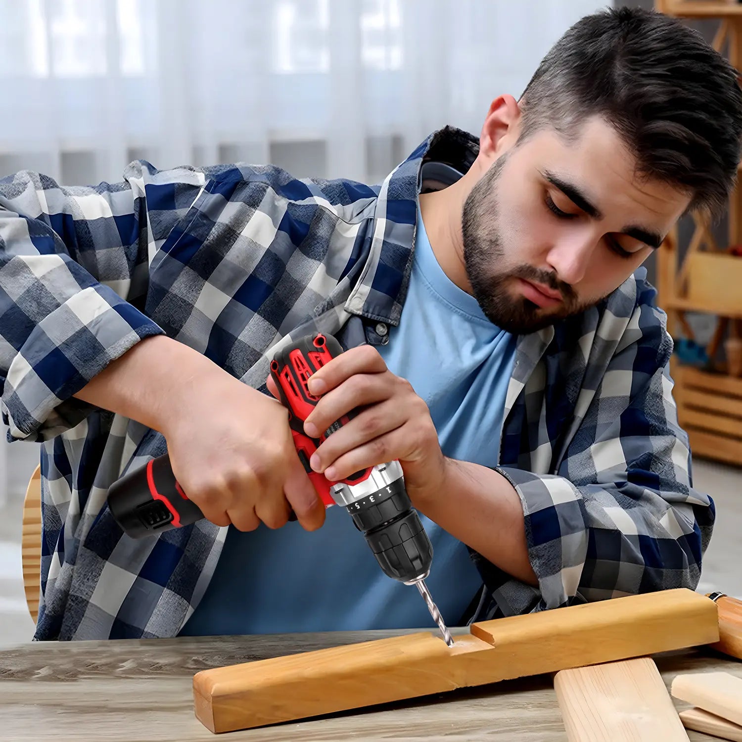 276-Piece Tool Set Kit - Tool kit with 12V Cordless Power Drill Driver Toolbox