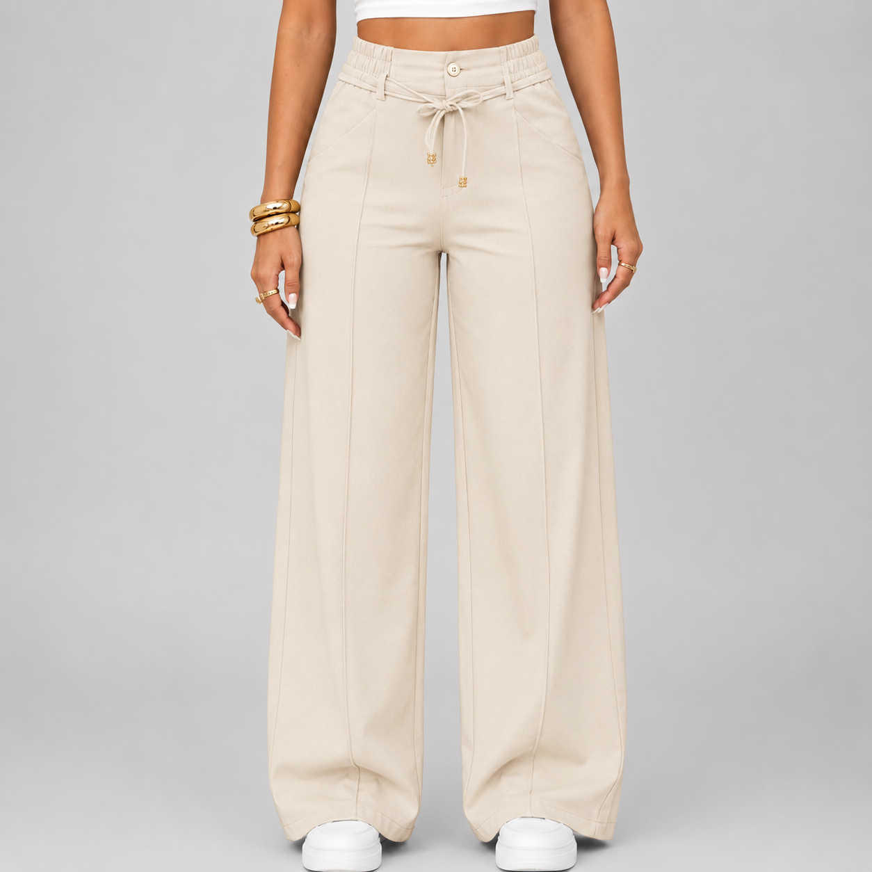 ⚡Neue Sommer-Hose mit Kordelzug und weitem Bein