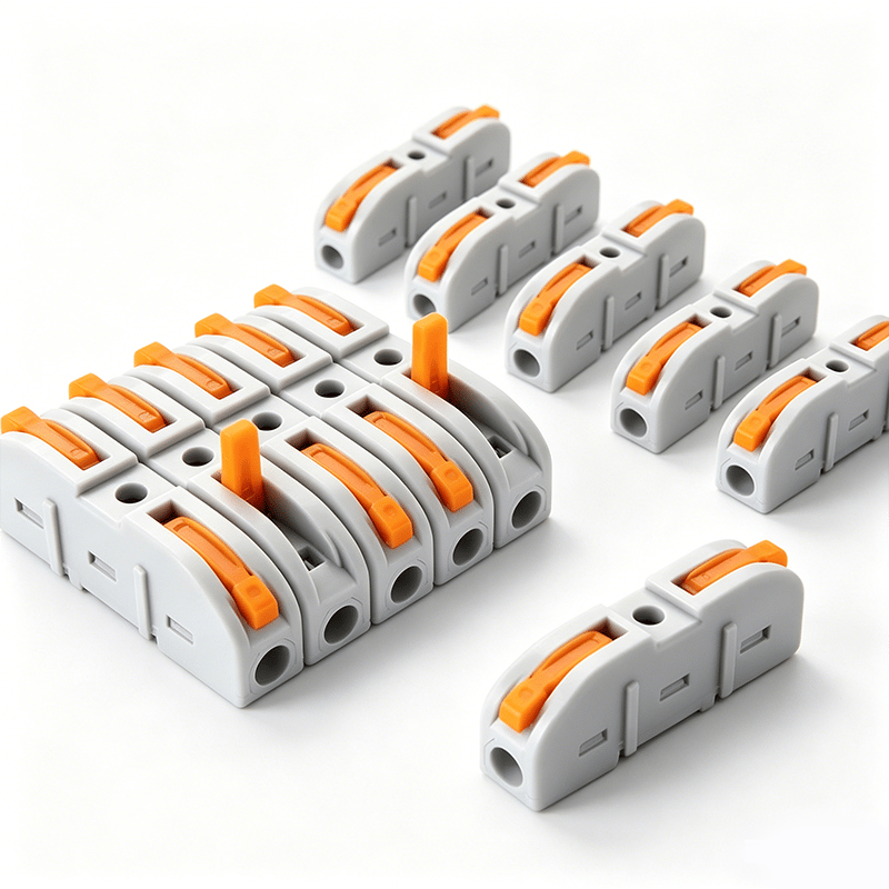 Universal Quick Lever Electrical Wire Connectors (24-12 AWG) Assortment (50/100Pcs) + Wire Stripper
