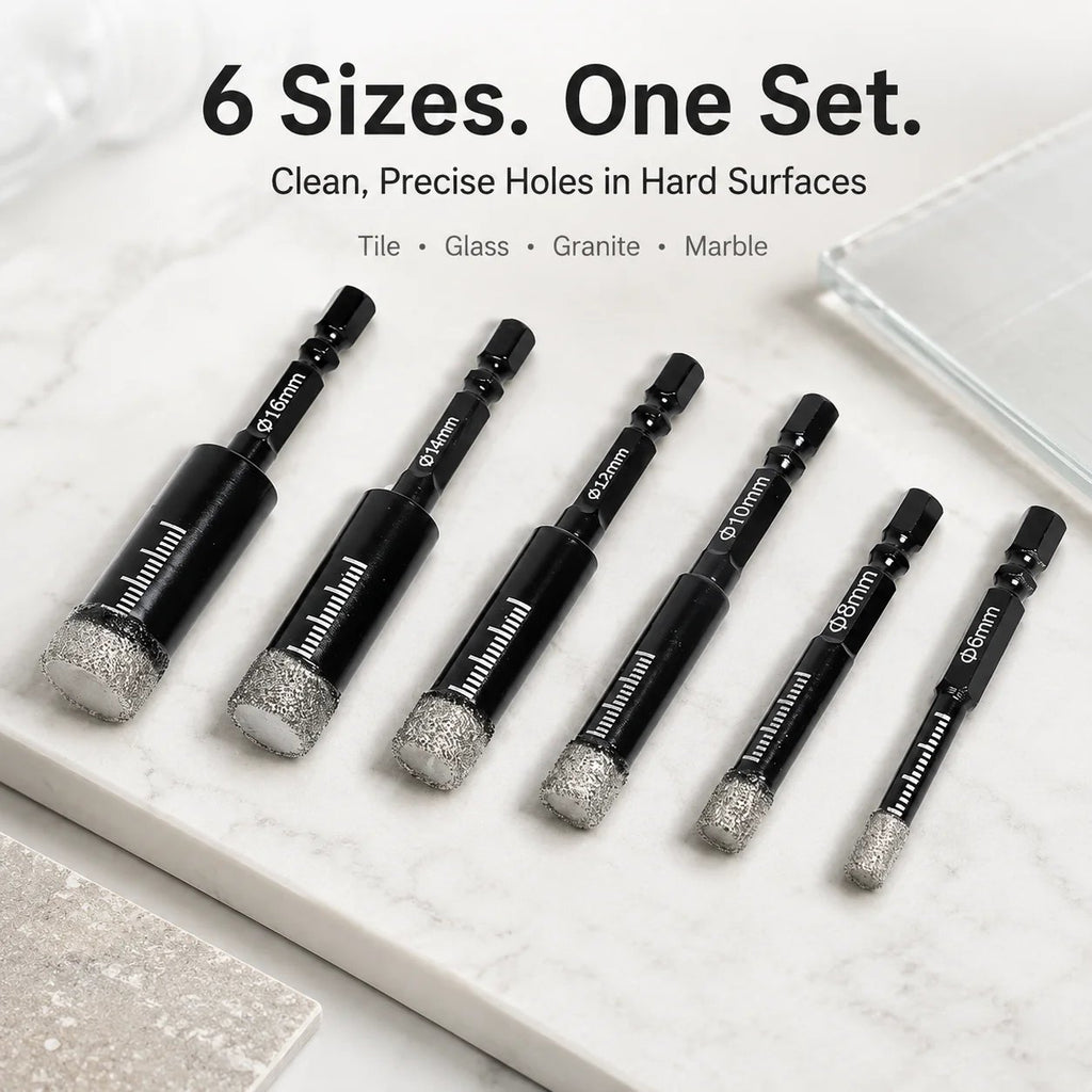 🔥6 Pcs Diamond Drill Bits Set