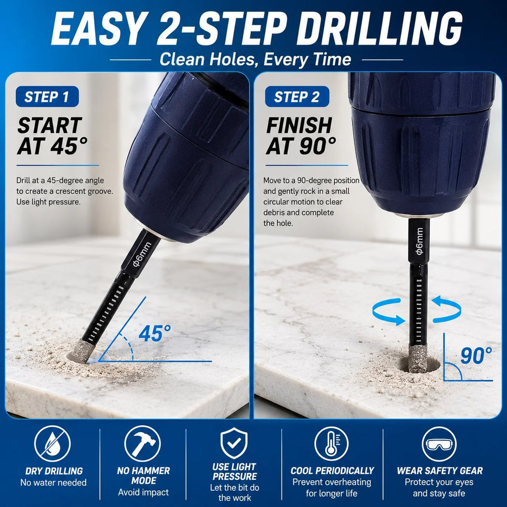 🔥6 Pcs Diamond Drill Bits Set