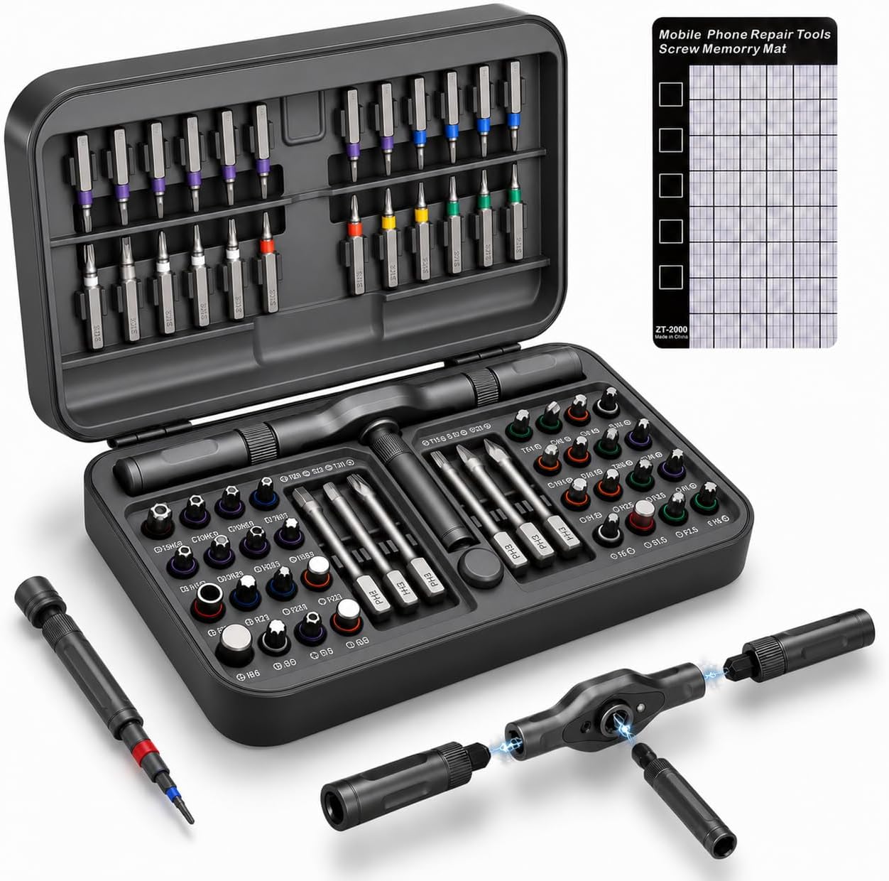 24 in 1 Magnetic Screwdriver Set, DIY Ratchet Mini Removable Self-Assembly Precision Screwdriver Tool Kit, Magnetic DIY Precision Tool Kit with Variety Head Styles for PC/Mobile/Watch/Bicycle