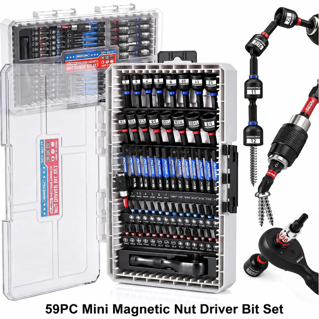 Magnetic Impact Nut Driver Set, Metric & SAE