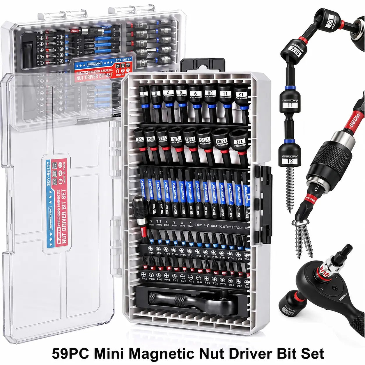 Magnetic Impact Nut Driver Set, Metric & SAE