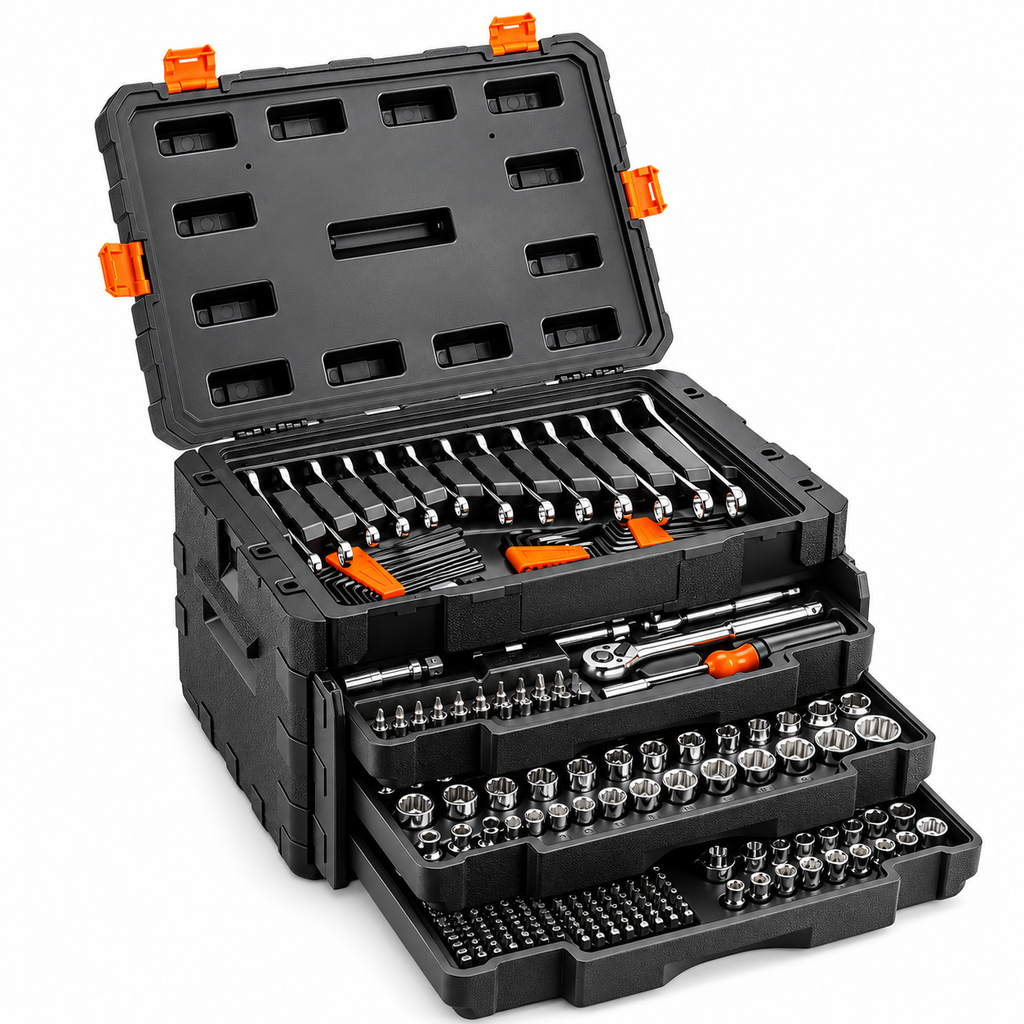 450-Piece Professional Mechanic Tool Set with Portable Storage Case