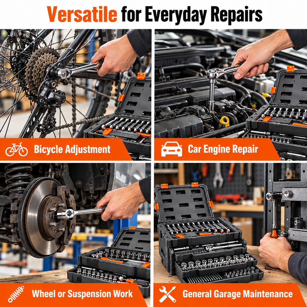 450-Piece Professional Mechanic Tool Set with Portable Storage Case