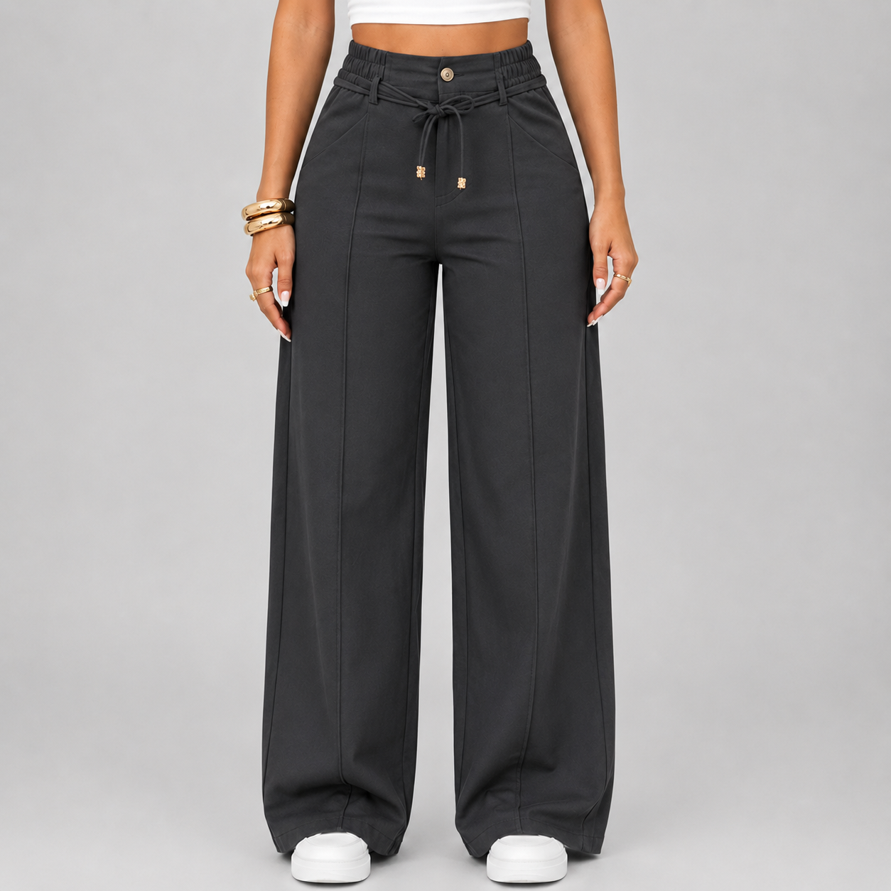 ⚡Neue Sommer-Hose mit Kordelzug und weitem Bein