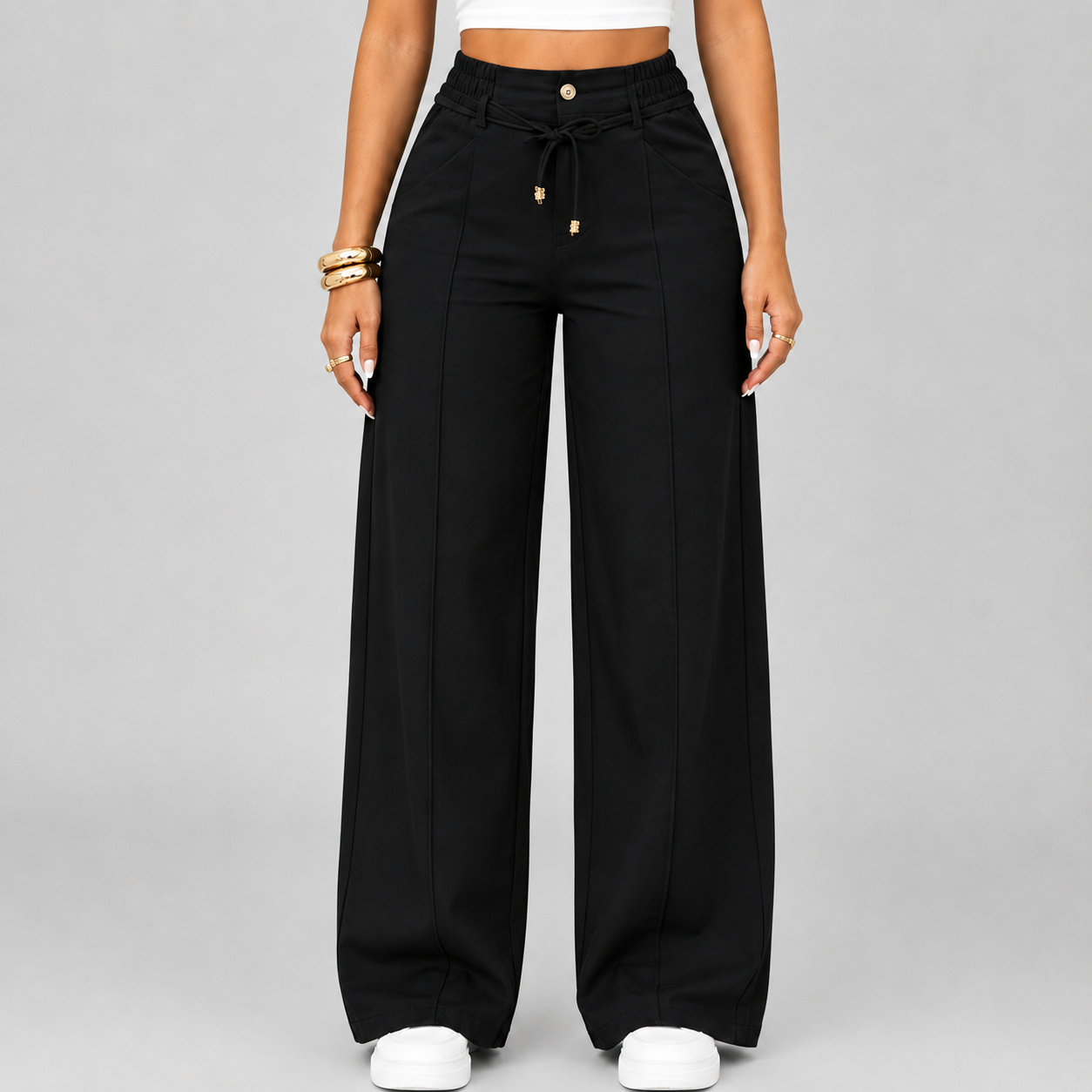 ⚡Neue Sommer-Hose mit Kordelzug und weitem Bein